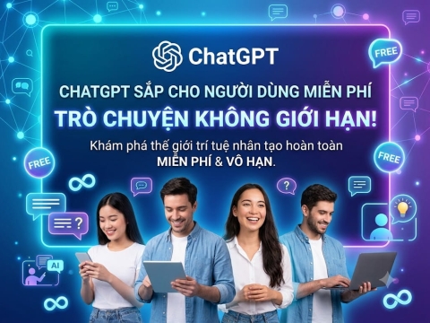 ChatGPT sắp cho người dùng miễn phí trò chuyện không giới hạn